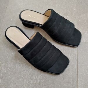 Maguire Alicante Suede Mules Block Heel Black Slip-on Shoes Sz US 5.5 - 6 EU 36